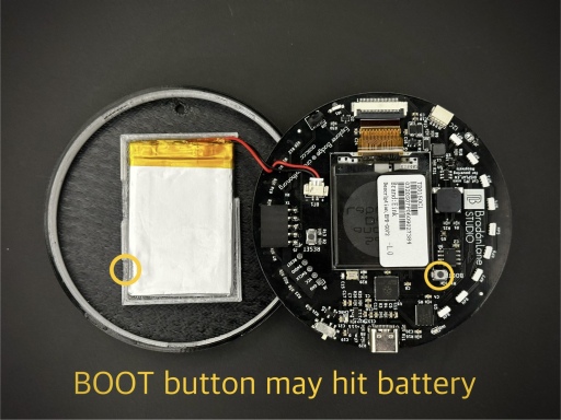 Battery and BOOT Button